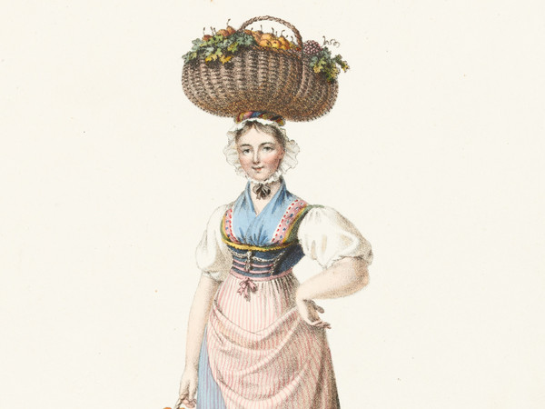 Contadina turgoviese in costume tradizionale 