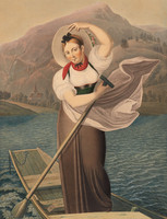 Porträt von Elisabeth Grossmann als Schifferin auf dem Brienzersee