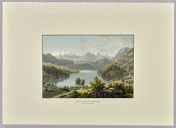 Lungern, vue partielle depuis le nord. Herde ; Kaiserstuhl ; lac de Lungern ; Wetterhorn