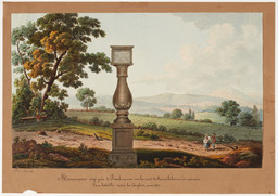 Paysage dans les environs de Fraubrunnen, avec monument au premier plan