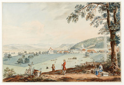 Kehrsatz, vue générale du nord avec vergers et champs